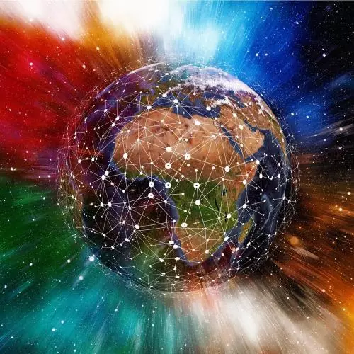 Network Earth Blockchain Globe