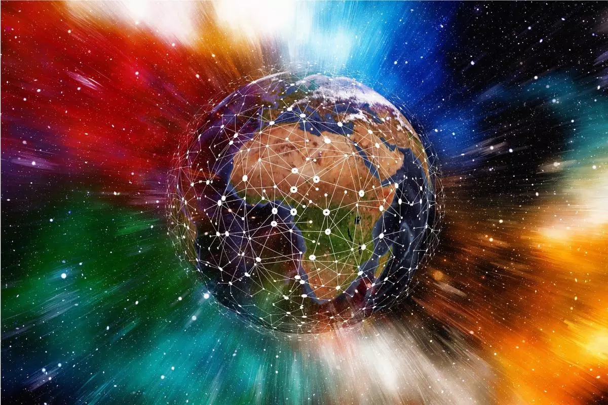 Network Earth Blockchain Globe